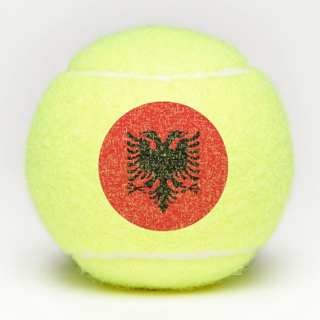 Balles De Tennis Boule de tennis Penn avec drapeau d'Albanie (Devant)