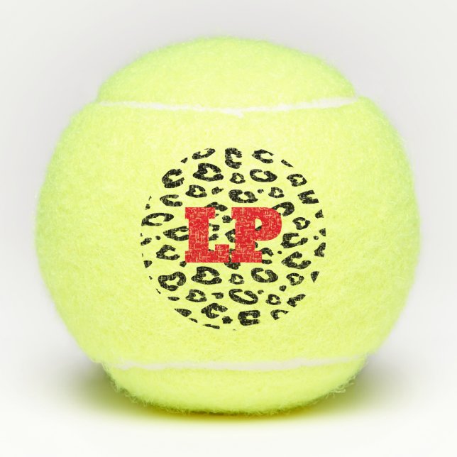 Balles De Tennis Boules de tennis de nom personnalisé avec motif lé (Devant)