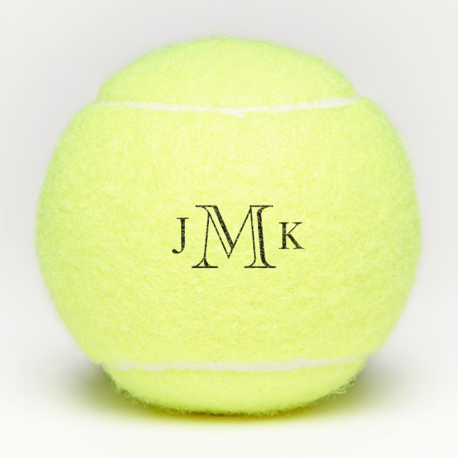 Balles De Tennis Boules de tennis Monogramme Personnalisées (Devant)
