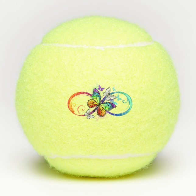 Balles De Tennis Bright infinity with rainbow butterfly (Devant)