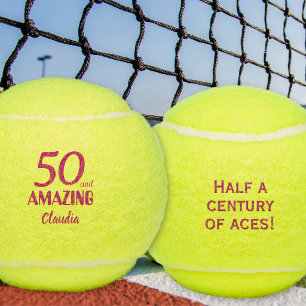 Balles De Tennis Cadeau pour ses 50 ans pour Elle Incroyable Rose 5