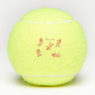 Balles De Tennis Caricature de cacahuètes joyeux sautillant