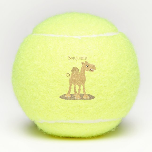 Balles De Tennis Caricature de dromadaire joyeux et souriant (Devant)
