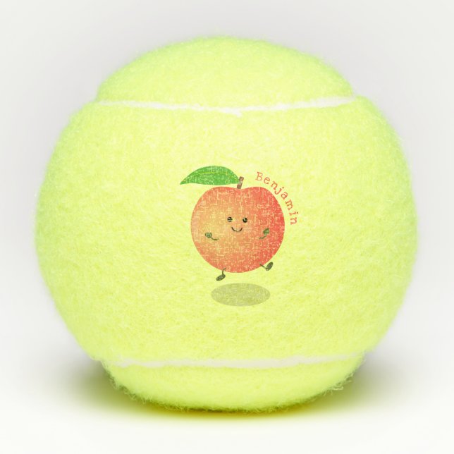 Balles De Tennis Caricature jaune pêche très agréable (Devant)