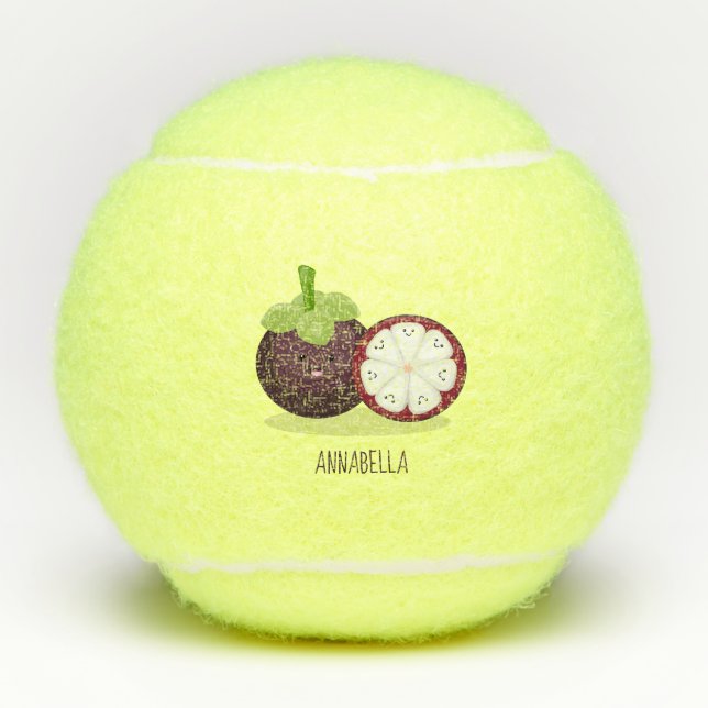 Balles De Tennis Caricature mignonne mauve mangouste (Devant)