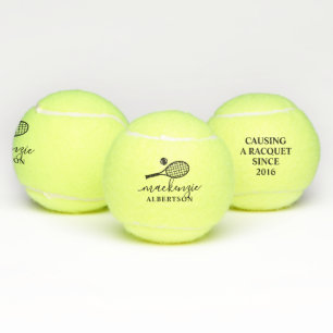 Balles De Tennis Causer une raquette depuis personnalisée 