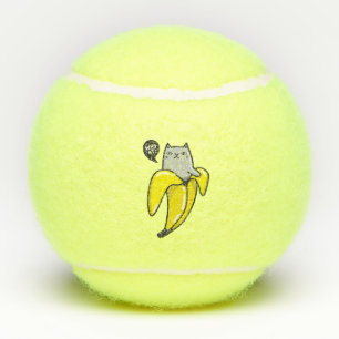 Balles De Tennis Chat en banane