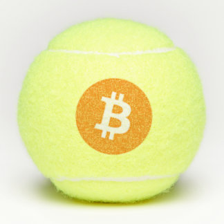 Balles de tennis classiques de logo de bitcoin