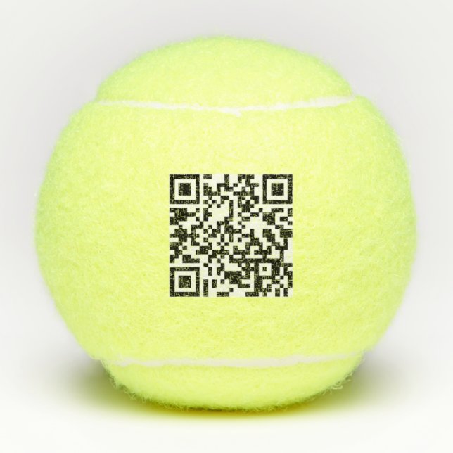Balles De Tennis Code QR personnalisé ou étiquette d'identification (Devant)