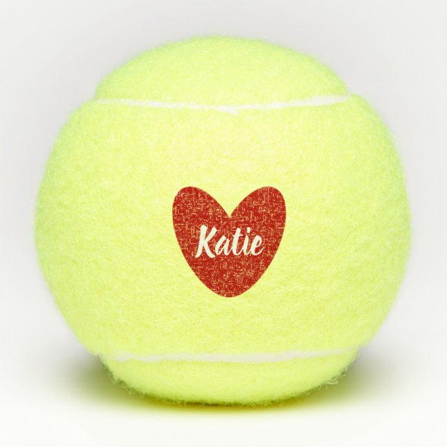 Balles De Tennis Coeur rouge (Devant)