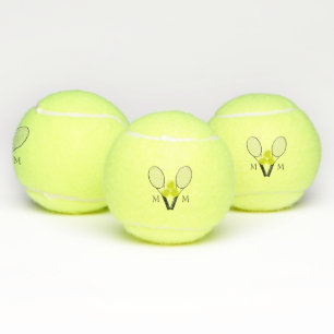 Balles De Tennis Conception de tennis monogramme