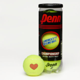 Balles De Tennis Copie rouge de coeur