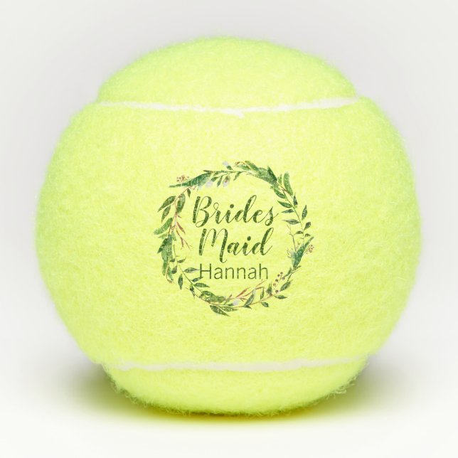 Balles De Tennis Couronne Cadeau de Demoiselle d'Honneur de Mariage (Devant)