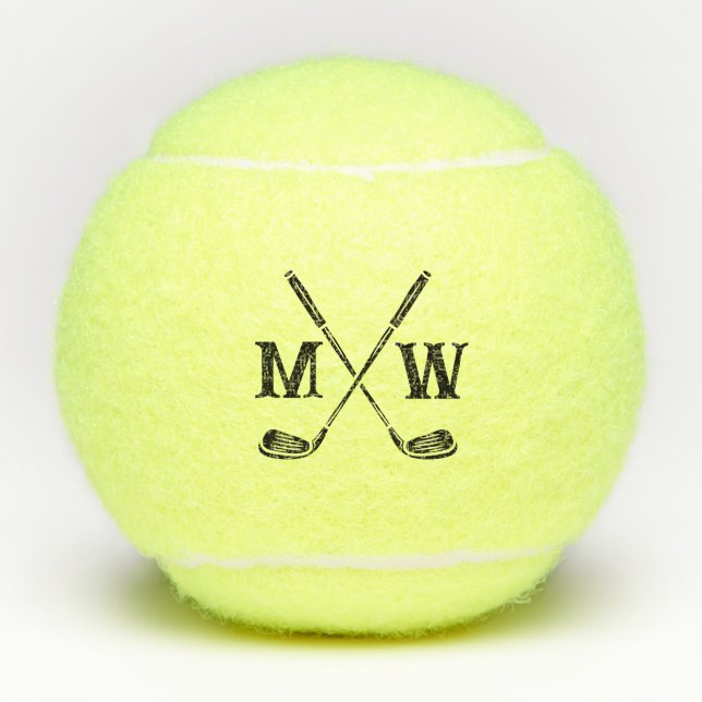 Balles De Tennis Créez votre propre monogramme de golf de conceptio (Devant)