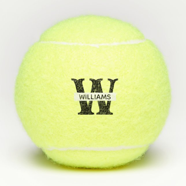 Balles De Tennis Créez votre propre monogramme personnalisé (Devant)