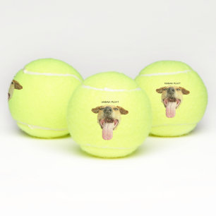 Balles De Tennis Custom Funny Wanna Jouer Chien