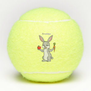Balles De Tennis Cute bunny rabbit with vegetables