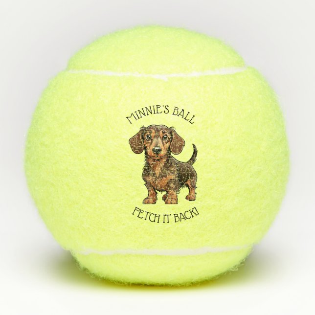 Balles De Tennis Cute Dog Custom Name (Devant)