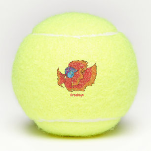 Balles De Tennis Cute Siamese combat poisson betta dessin