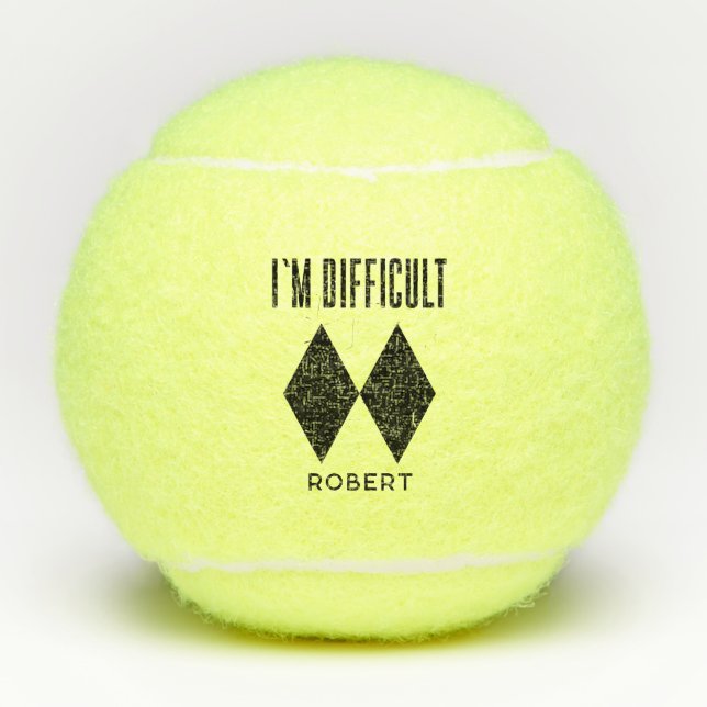 Balles De Tennis Cute Ski Love Keepsaké Personnalisé (Devant)
