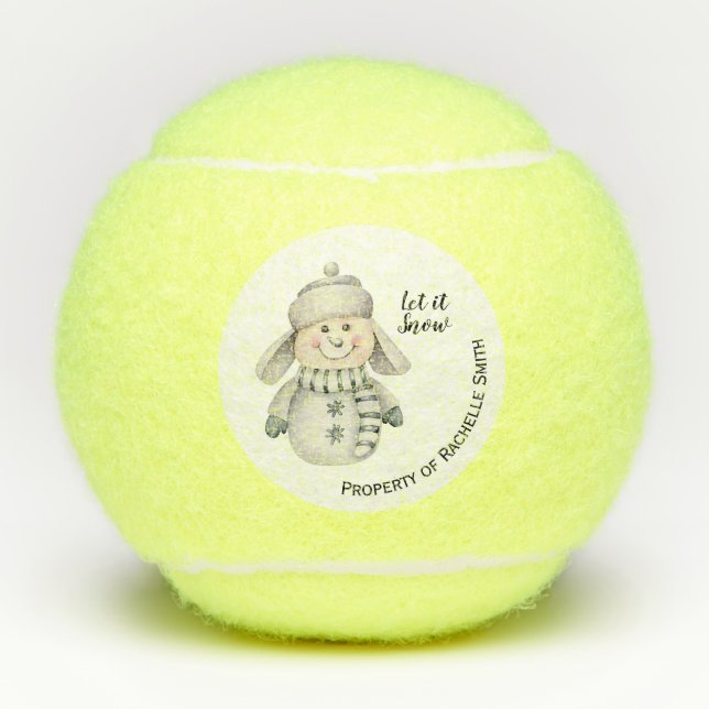 Balles De Tennis Cute Snowman (Devant)