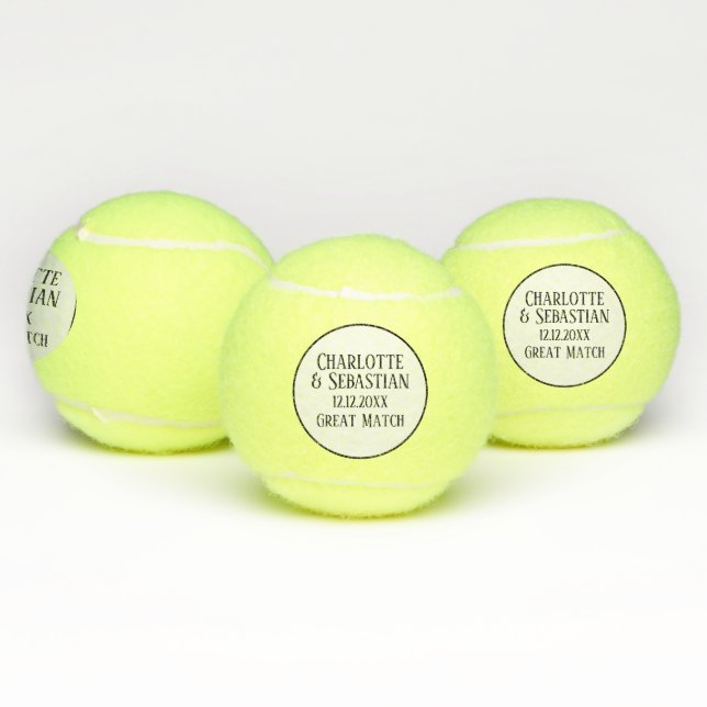Balles De Tennis Date Mariage personnalisé Grande correspondance (Multiple)
