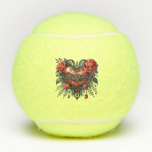 Balles de tennis de la Saint-Valentin gothique