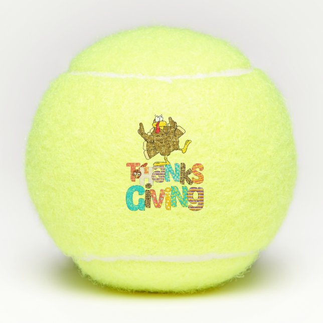 Balles De Tennis Dessin humoristique de Tennis Turkey Thanksgiving (Devant)