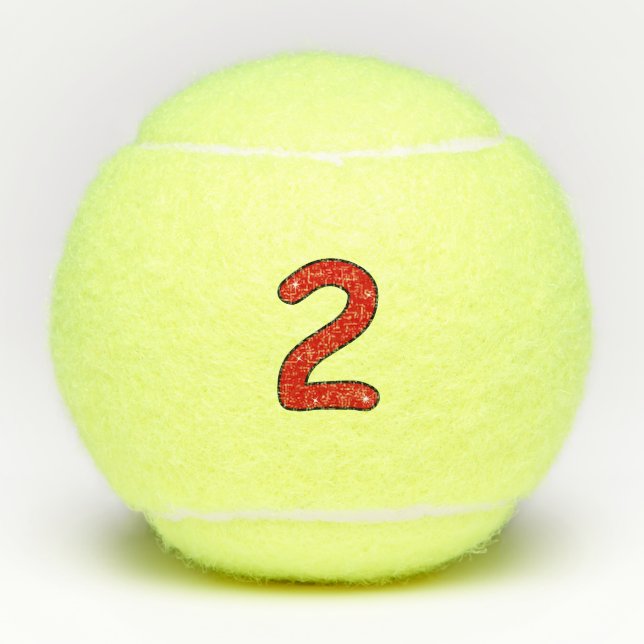 Balles De Tennis deux, 2 ans, deuxième, 2 ans, date, numéro 2,  (Devant)