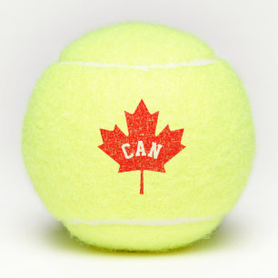 Balles De Tennis Drapeau de feuille d'érable canadien imprimé perso
