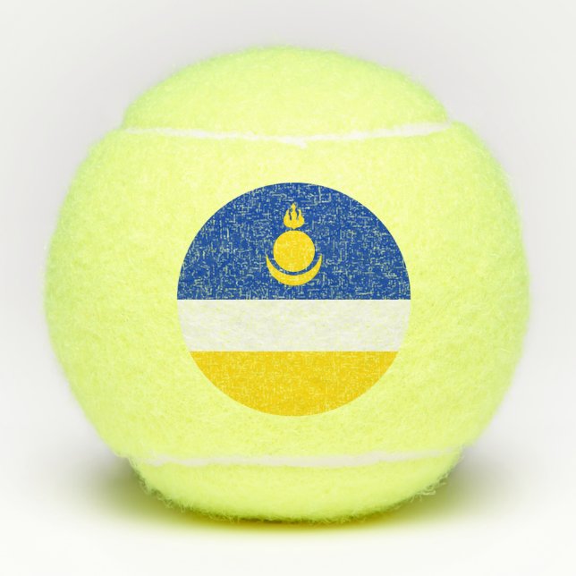 Balles De Tennis Drapeau de la Buryatia patriotique (Devant)