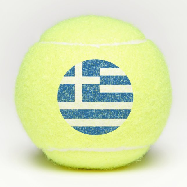Balles De Tennis Drapeau de la Grèce (Devant)