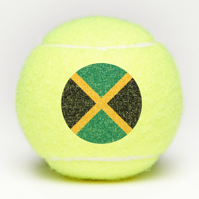 Balles De Tennis Drapeau de la Jamaïque (Devant)