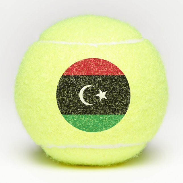 Balles De Tennis Drapeau de la Libye (Devant)