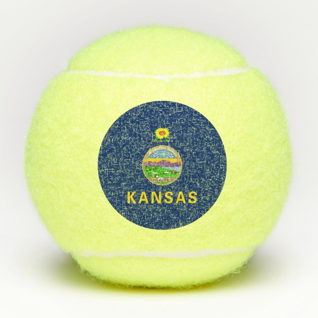 Balles De Tennis Drapeau de l'État du Kansas (Devant)