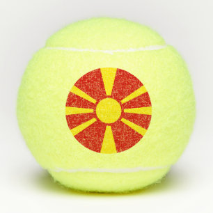 Balles De Tennis Drapeau de Macédoine du Nord