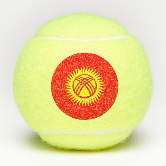 Balles De Tennis Drapeau du Kirghizistan (Devant)