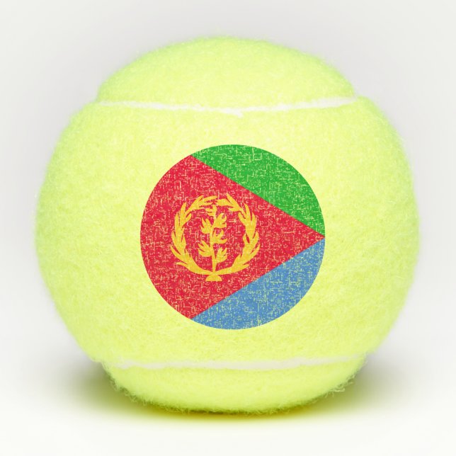 Balles De Tennis Drapeau Érythrée (Devant)