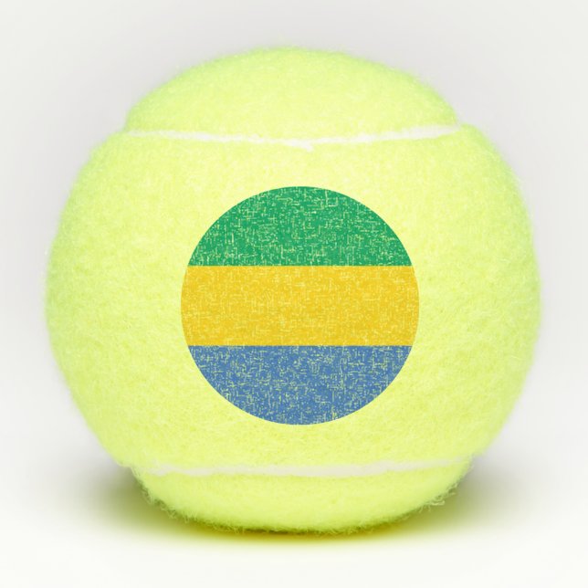 Balles De Tennis Drapeau Gabon (Devant)