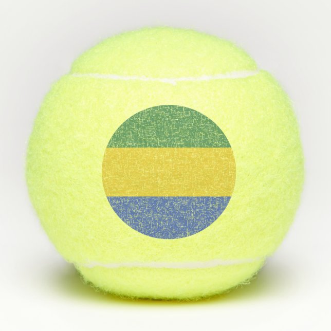 Balles De Tennis Drapeau Gabon (Devant)