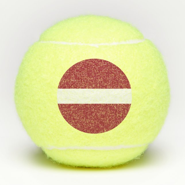 Balles De Tennis Drapeau Lettonie (Devant)