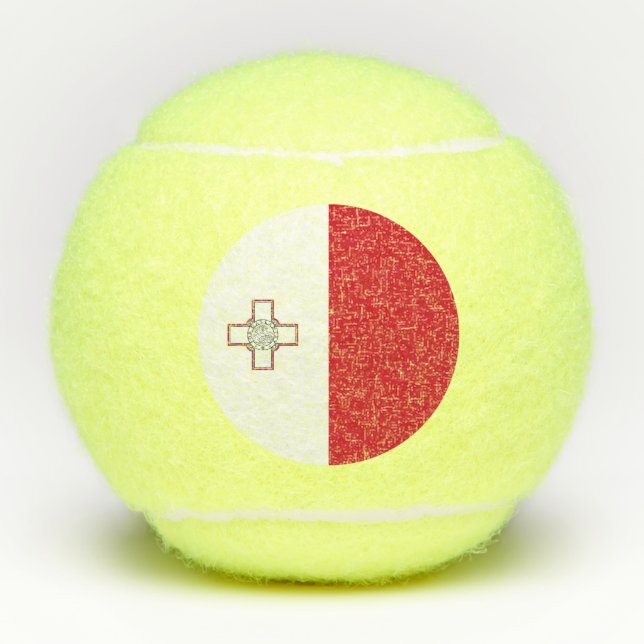Balles De Tennis Drapeau Malte (Devant)