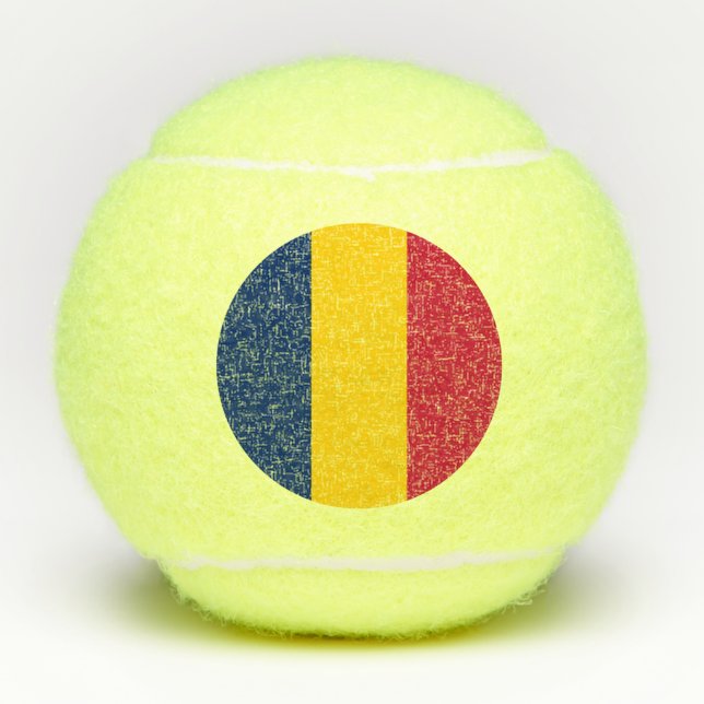 Balles De Tennis Drapeau Tchad (Devant)