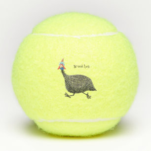 Balles De Tennis Drôle dessin animé d'oiseau de Guineafowl
