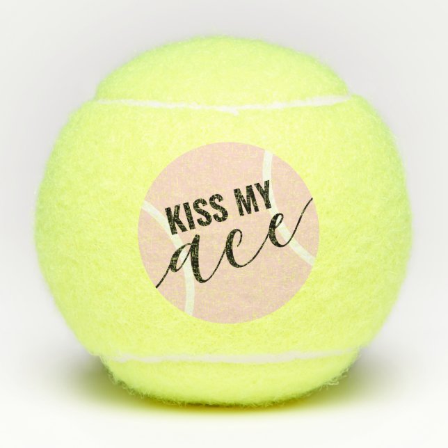 Balles De Tennis Drôle Embrasse Ma Fille Rose Ace (Devant)