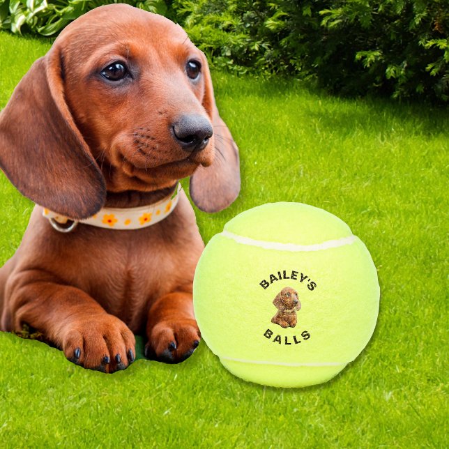 Balles De Tennis Drôle photo de chien personnalisé (Funny Custom Dog Photo Tennis Balls
)