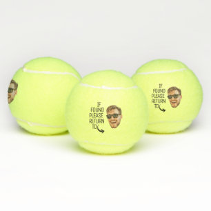 Balles De Tennis Drôle Si Trouvé Veuillez Rendre Aux Hommes Photo D
