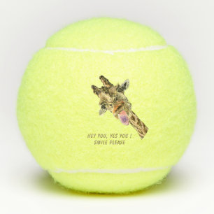 Balles De Tennis Drôle Tongue Giraffe Sortie et lavabo Jouant - So
