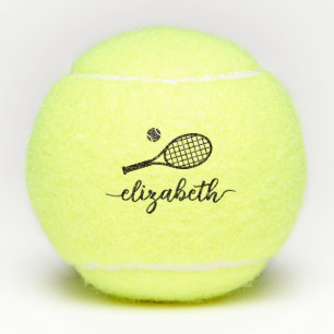 Balles De Tennis Élégant script personnalisé