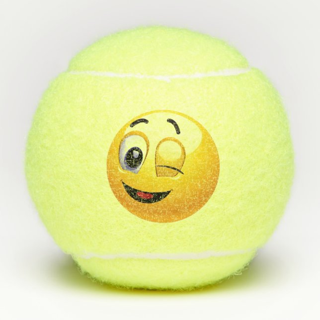 Balles De Tennis Emoji Winking (Devant)